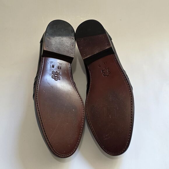 Maus & Hauffman Mens Slip On Tassel Leather Dress Loafers Sz 11 Black main image 8